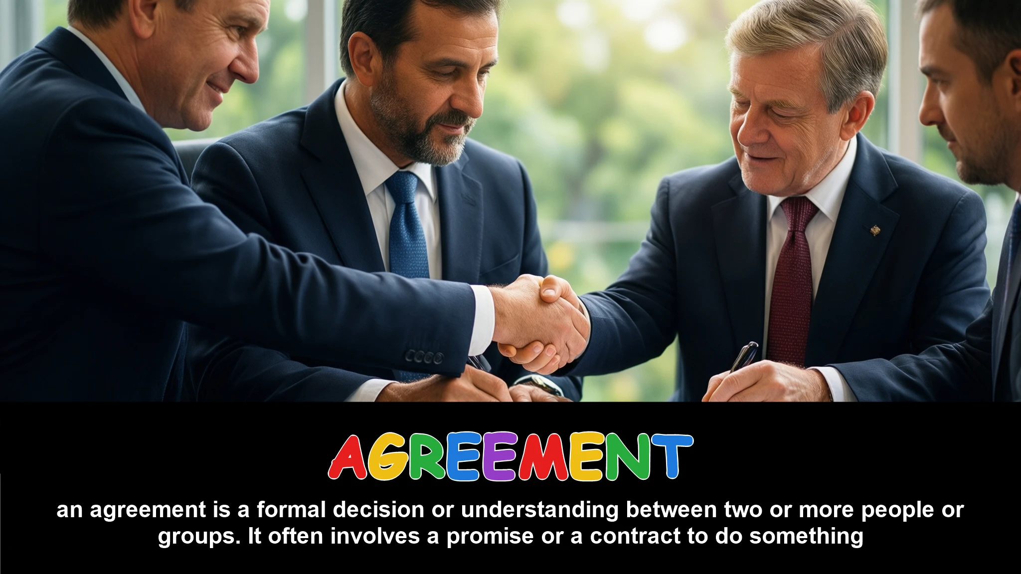 English Illustration for agreement